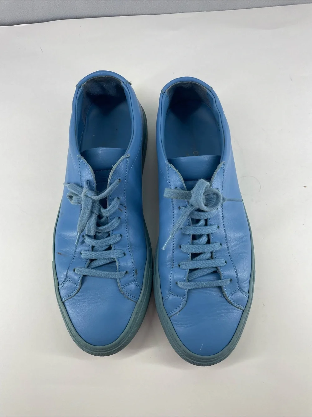 Woman by Common Projects Achilles Leather Sneaker Blue EU38 US8 W Made In Italy